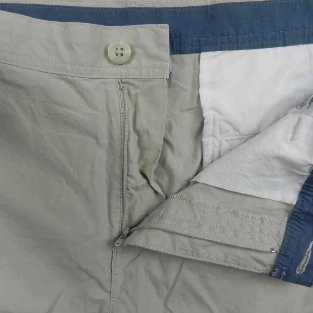 Columbia Shorts Mens 34 Chino Golf Casual Hiking‎ Lightweight Flat Front Beige